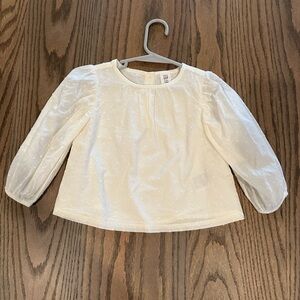 GAP white poplin top 2t